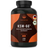 Bio Ashwagandha KSM 66 Extrakt Kapseln Vitamine & Nahrungsergänzungsmittel True Nature Einzeln