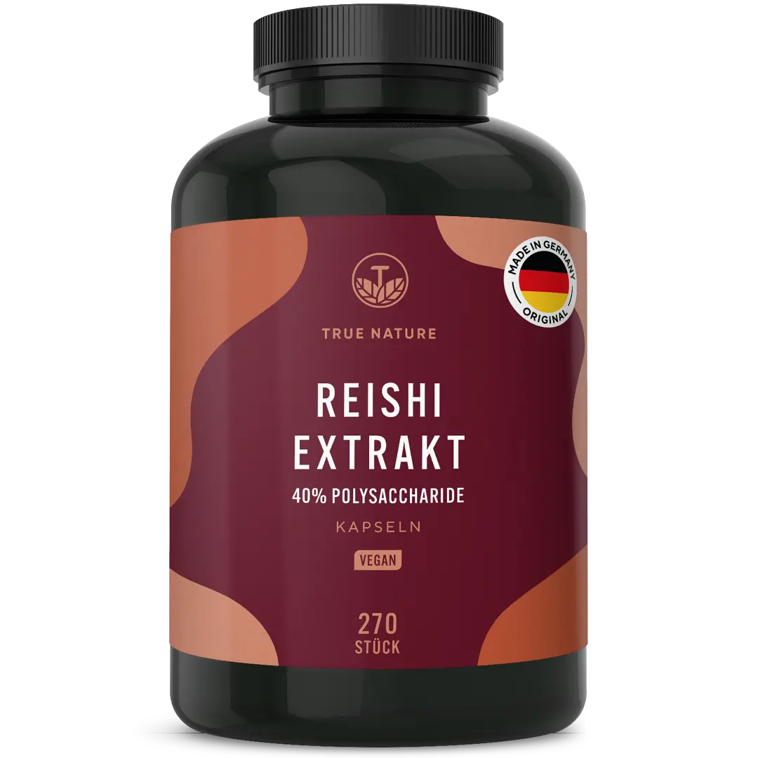 Reishi Pilz Extrakt hochdosierte Kapseln Vitamine & Nahrungsergänzungsmittel True Nature Einzeln