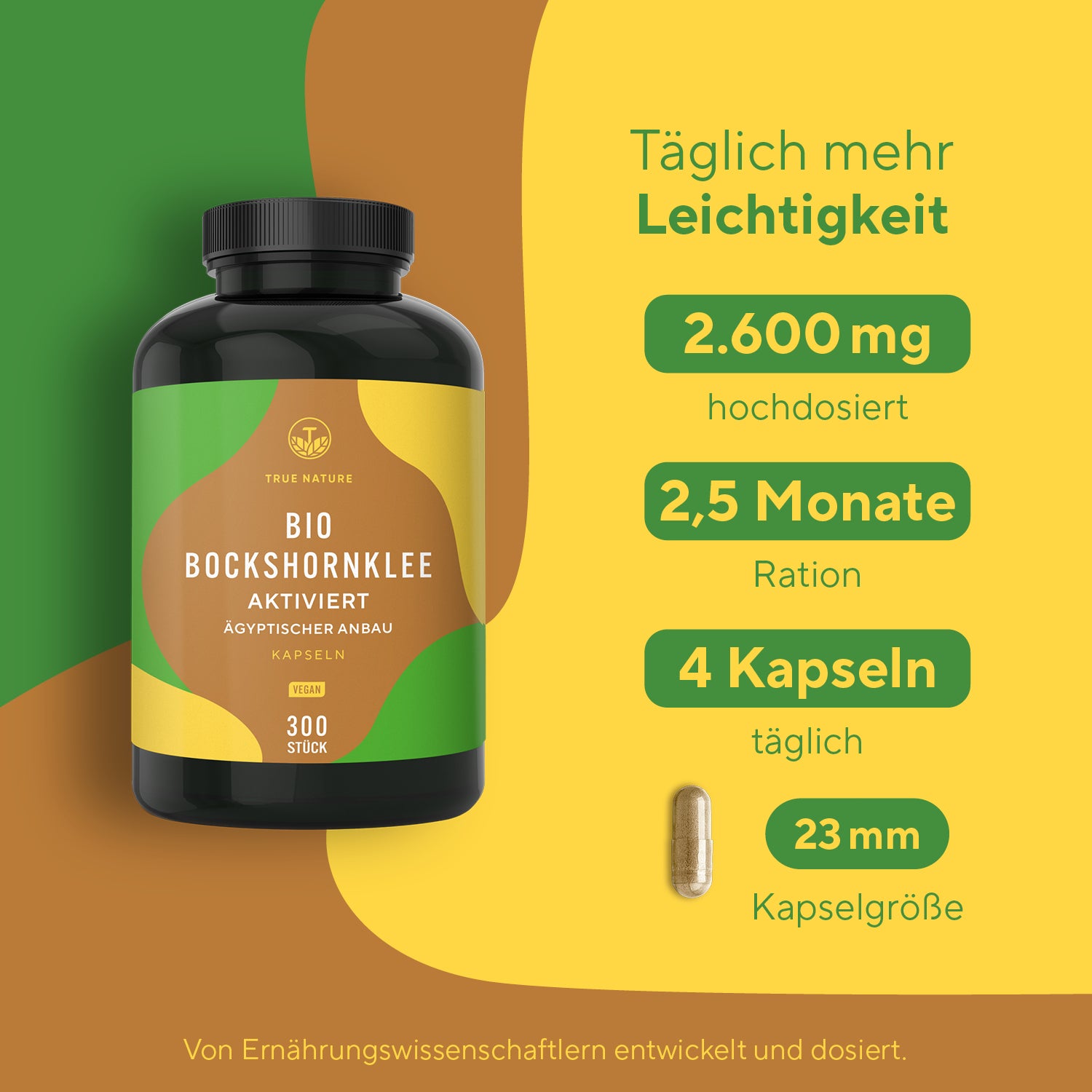 Bio Bockshornklee aktivierte Kapseln True Nature