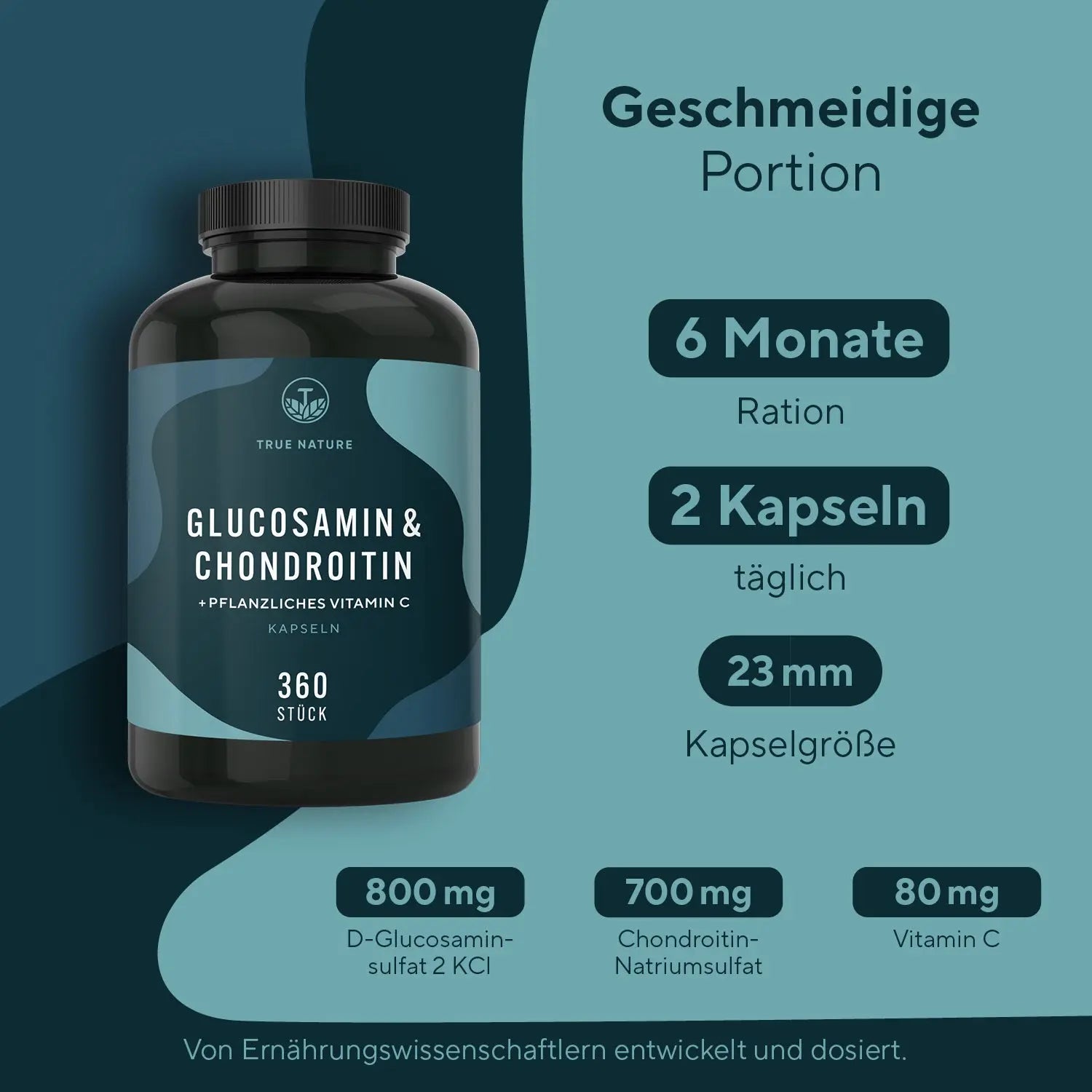 Glucosamin Chondroitin hochdosierte Kapseln  True Nature   