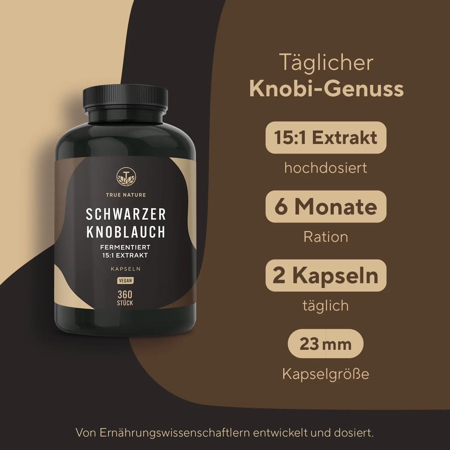 Schwarzer Knoblauch Extrakt Kapseln Vitamine & Nahrungsergänzungsmittel True Nature