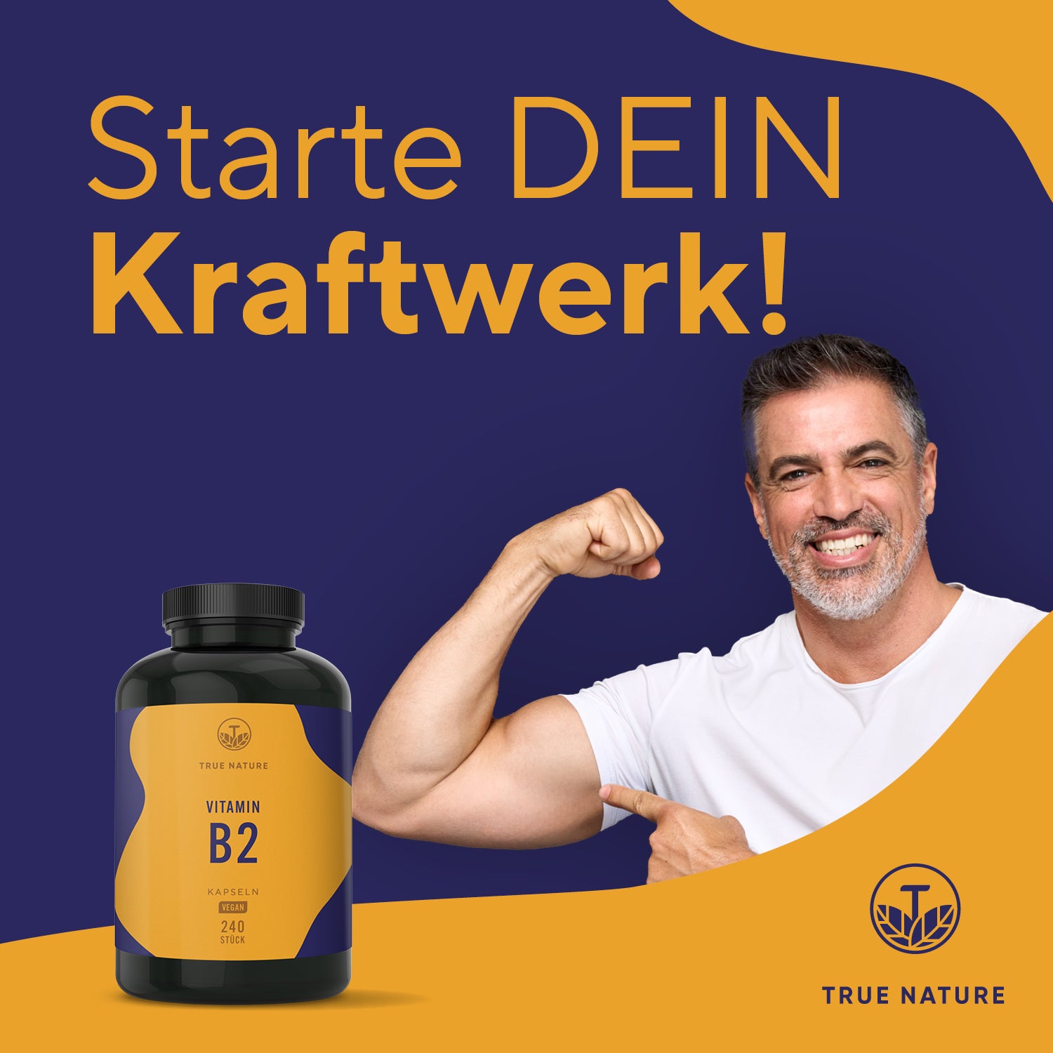 Vitamin B2 (Riboflavin) Kapseln Vitamine & Nahrungsergänzungsmittel True Nature