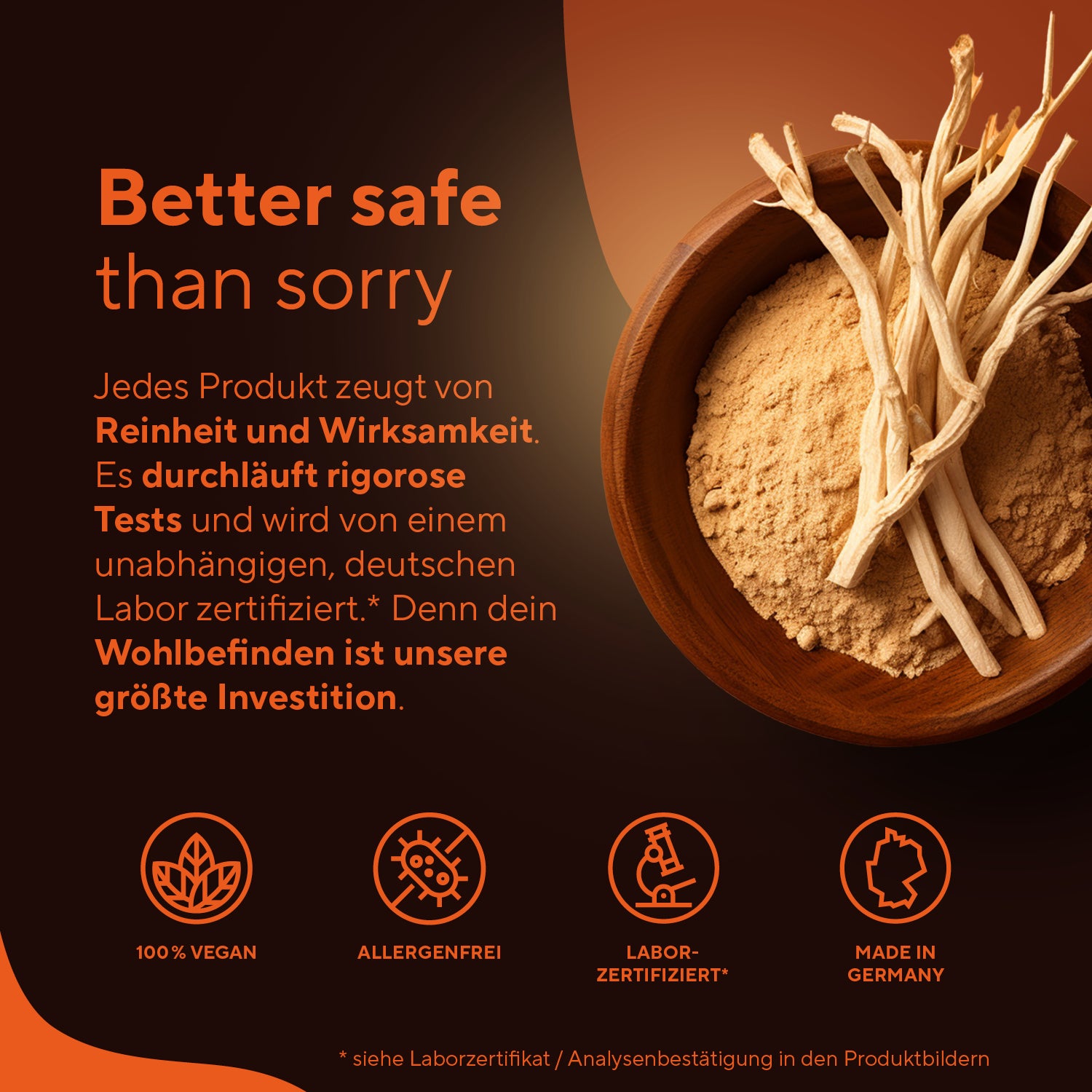 Bio Ashwagandha KSM 66 Extrakt Kapseln Vitamine & Nahrungsergänzungsmittel True Nature